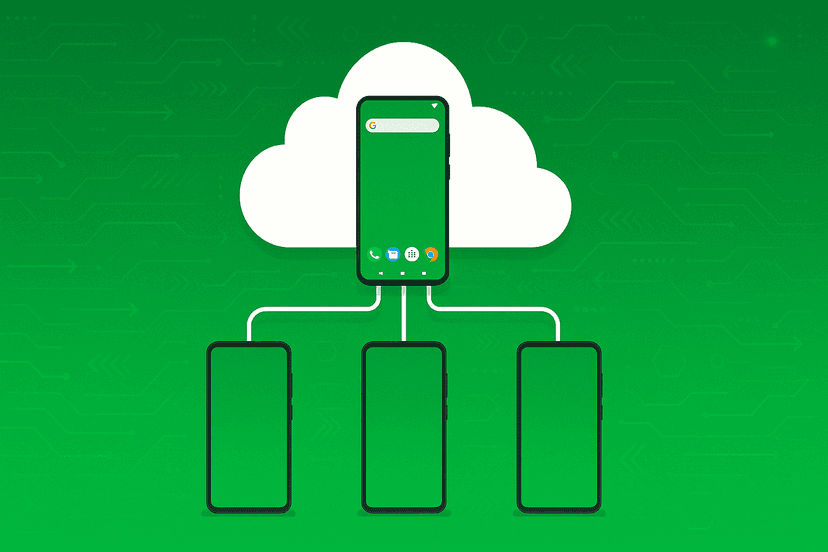 Phone farm service illustration