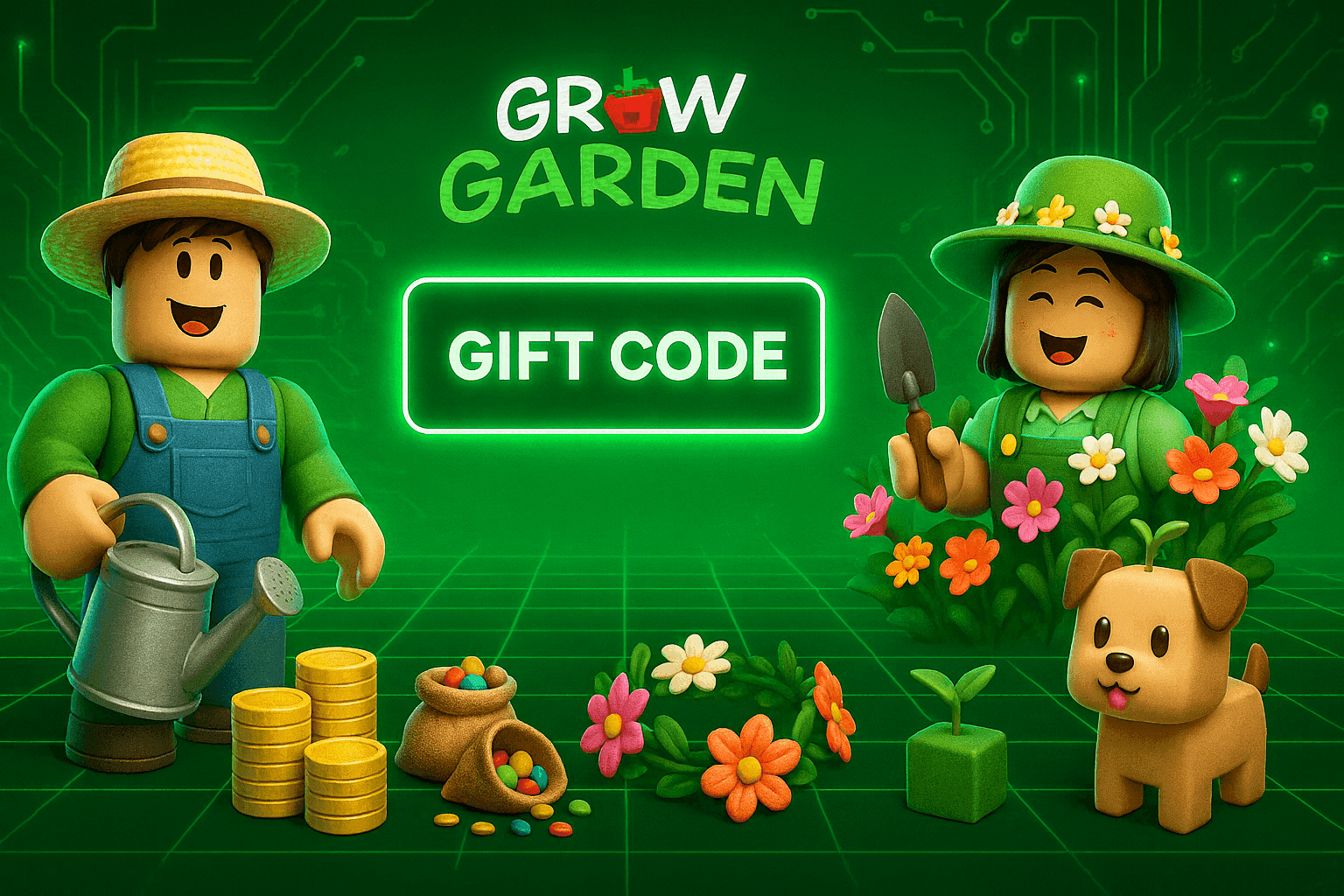 Cover image for the article: Gift Code Roblox: Grow a Garden December 2025 – Redeem Free Coins, Seeds!