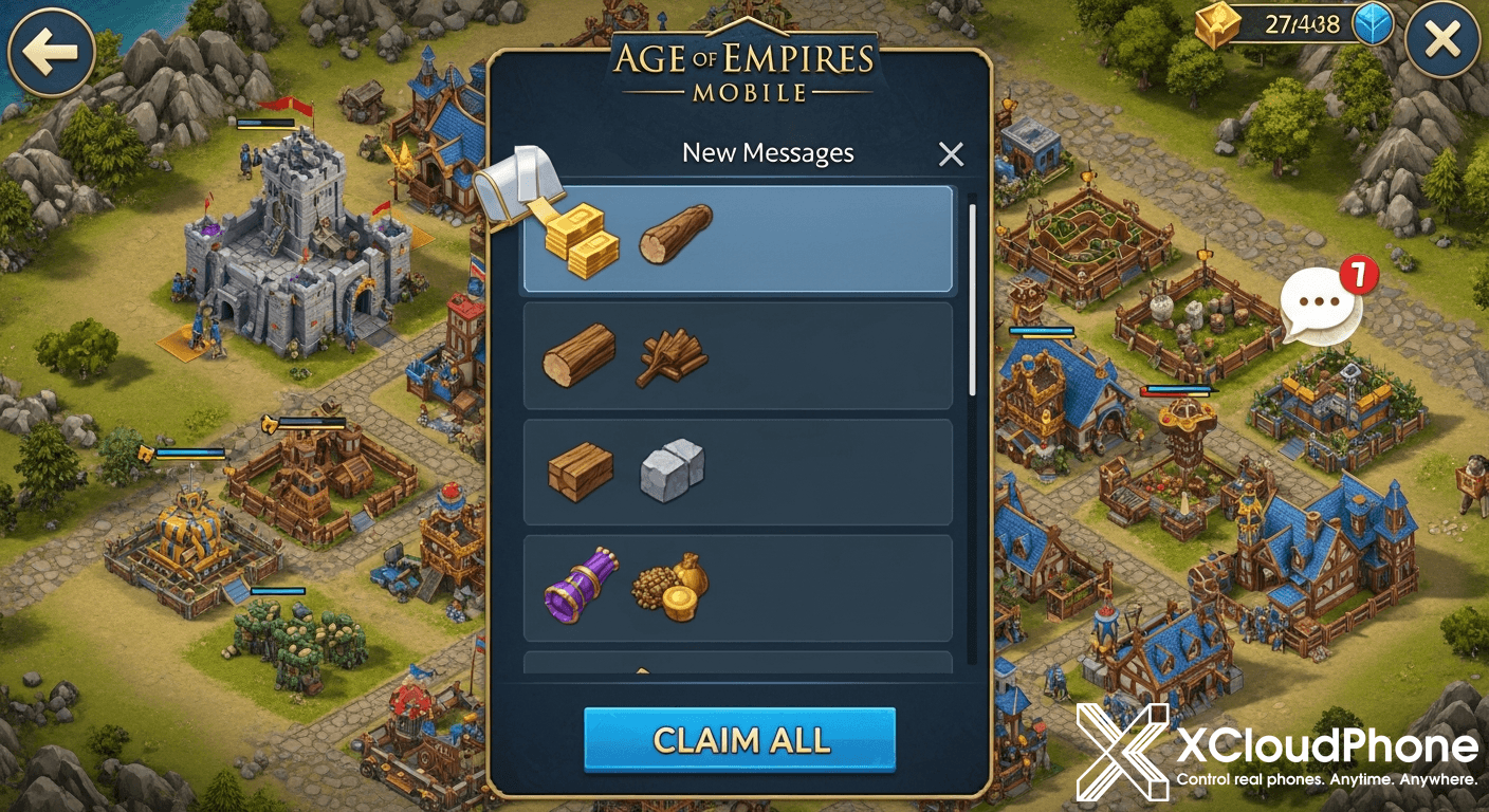 Tap Exchange/Confirm → Check Mailbox for items.