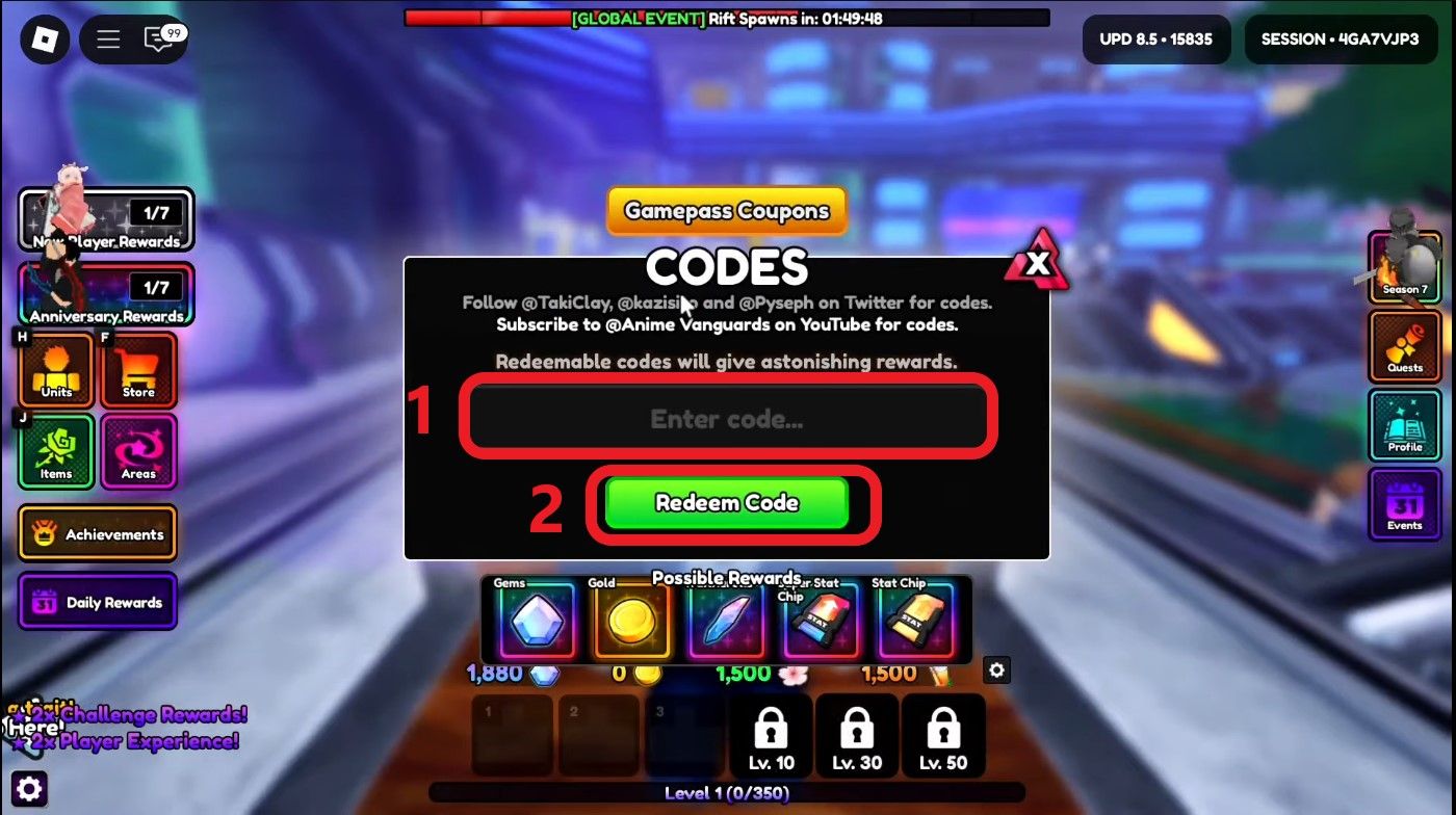 Step 4: Copy and paste or enter your code then click 'Redeem code'