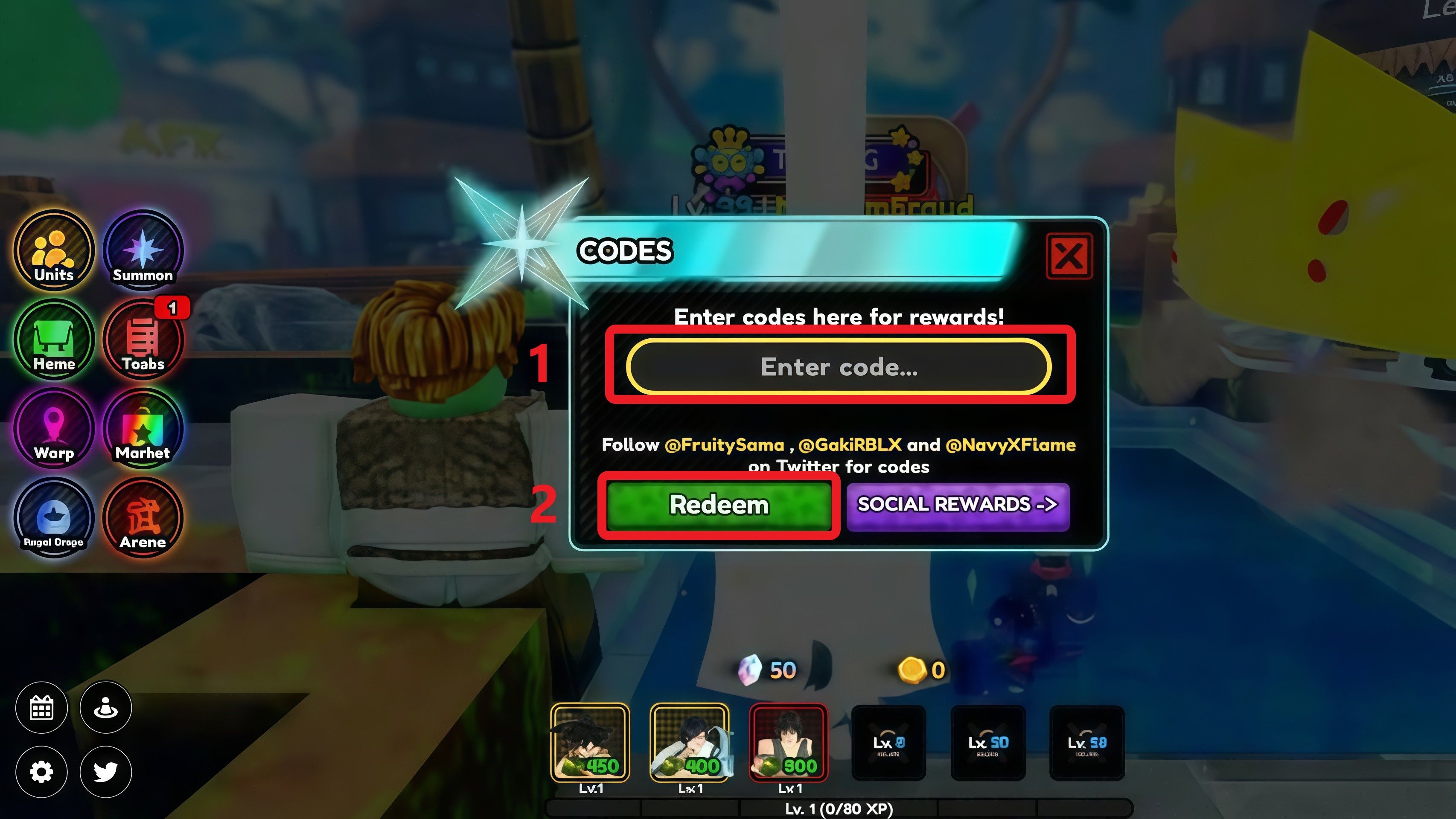 Paso 3: Pega el código > Canjear – gemas/quemadores de rasgos inmediatamente!