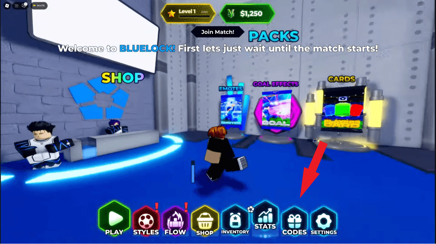 Step 2: Tap Codes (bottom of the screen).