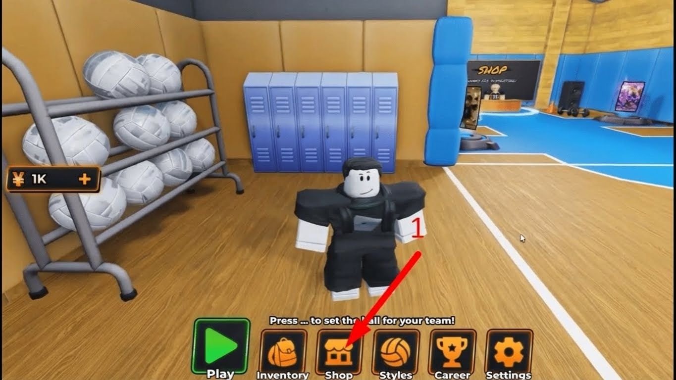 Step 1: Log into Haikyuu Legends in Roblox > Click on Shop icon at the bottom.