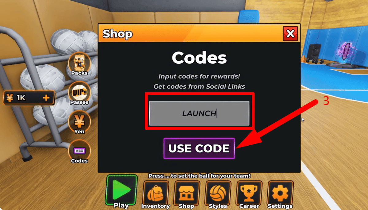 Step 3: Tap USE CODE to complete free reward.