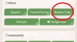 Tap on Redeem Code and paste the code from table above.