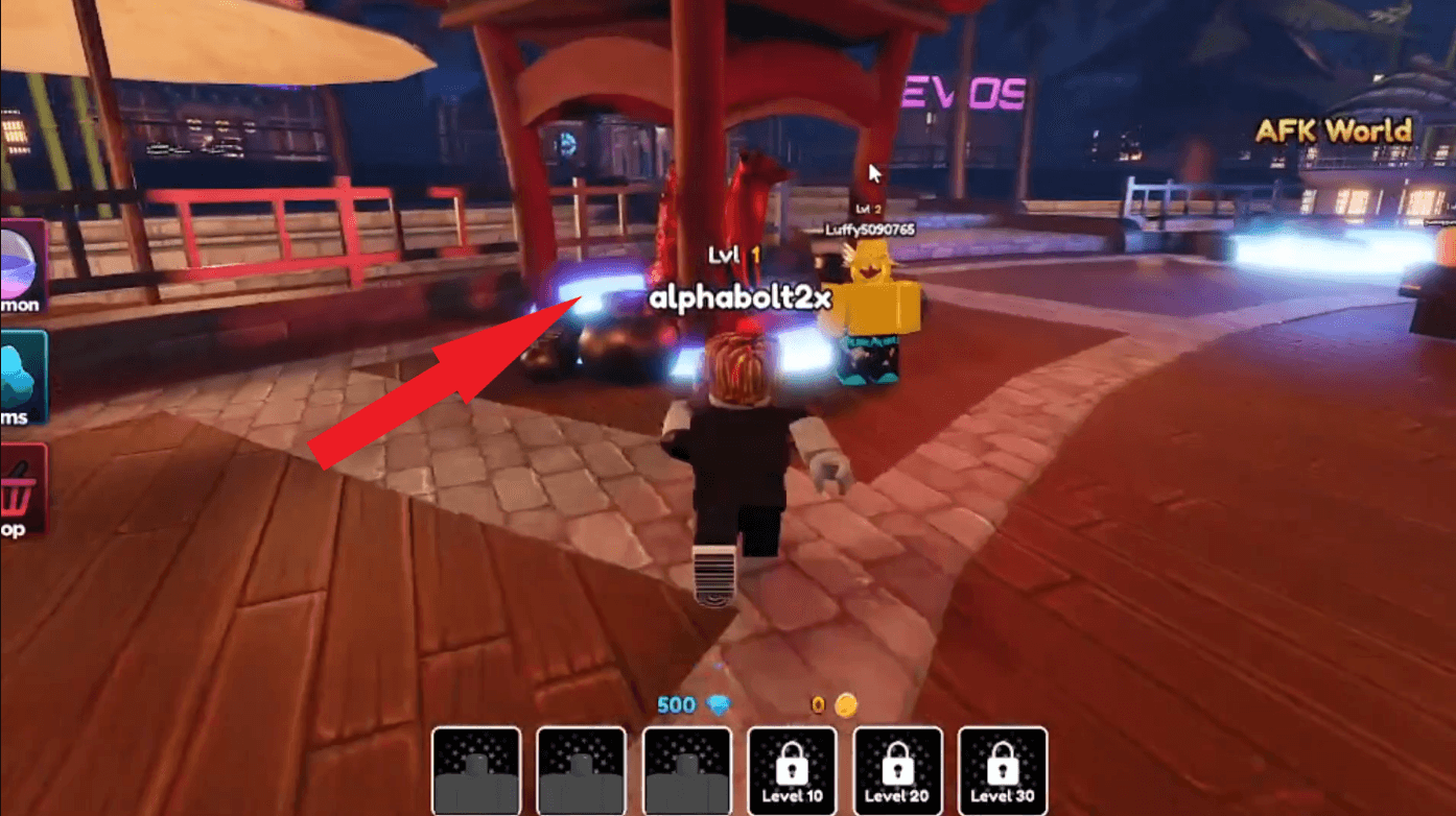 Step 3: Enter the green circle, the code box pops up.