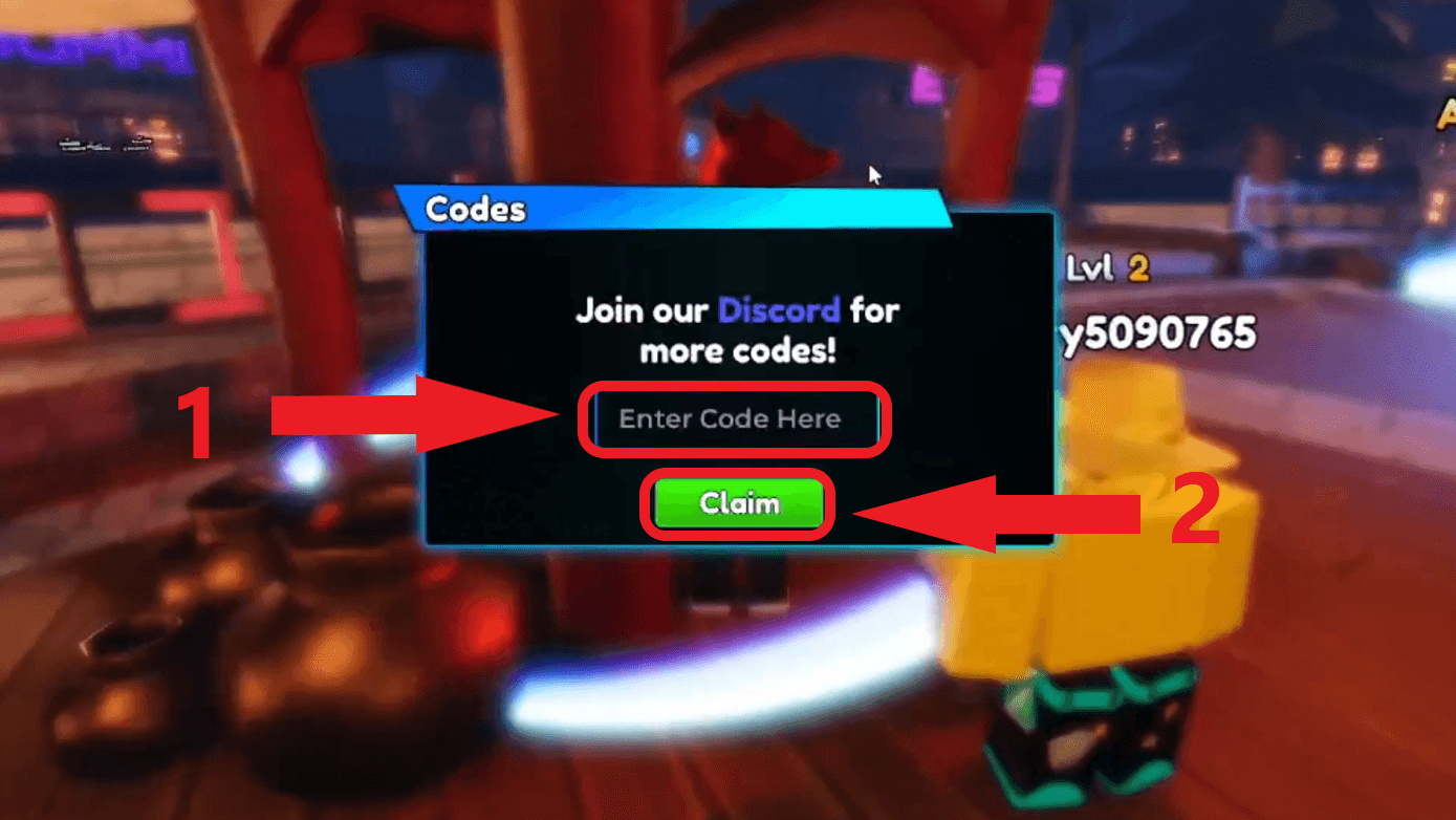 Step 4: Paste the code (copy case-sensitive exactly), click Claim in blue – instant reward!