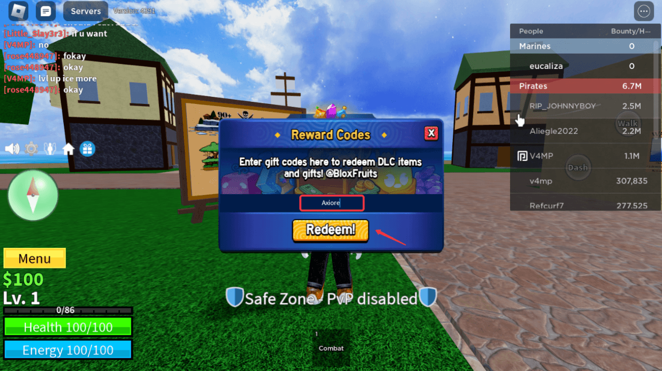 Ingresa el Código. Aparece el diálogo 'Código aquí' → pega el código.