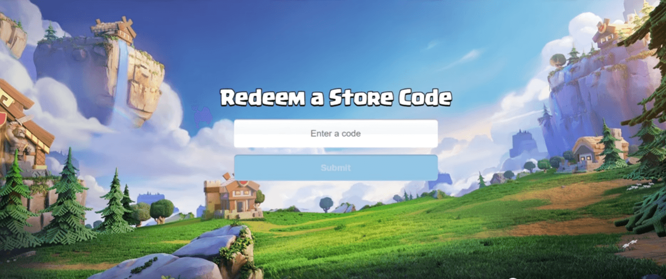 Scroll down, paste code into 'Redeem a Store Code'.