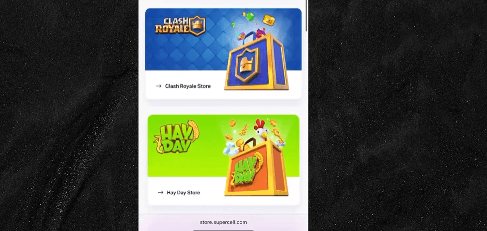 Visit https://store.supercell.com/clashroyale – select Clash Royale.