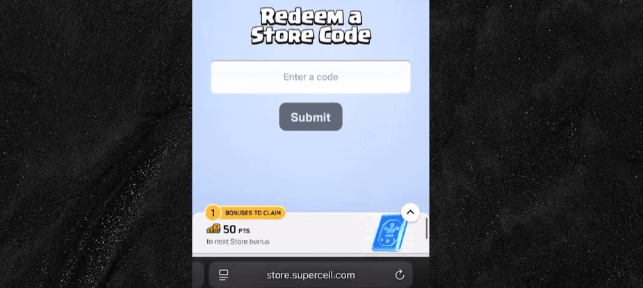 Scroll down to Redeem a Store Code > Copy code from the table (WHENHOGSFLY!) > Submit.