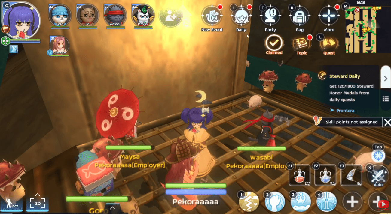 Step 1: Access the game, open main interface.