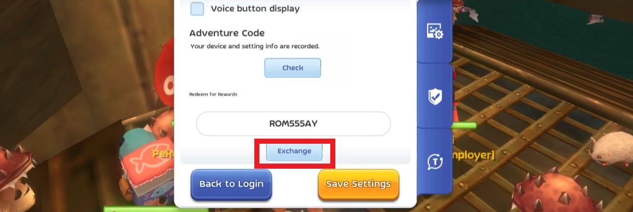 Step 5: Enter the code exactly as in the table above and press 'Exchange.' Rewards will be sent to in-game mail.