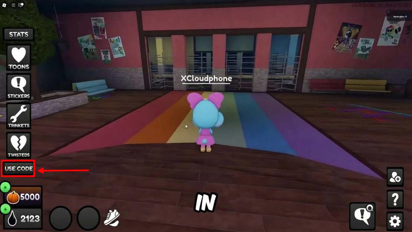 Step 2: Tap Use Code (bottom left button).