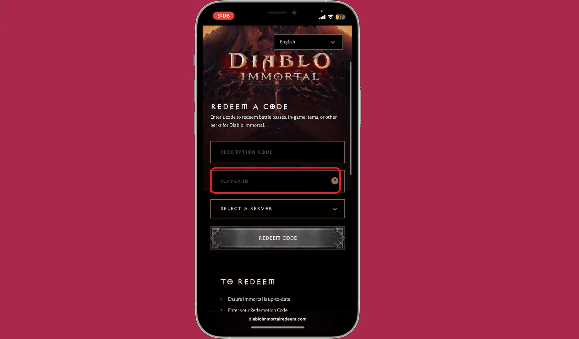 Get Player ID: Open game > Menu > Settings > General > Copy UID (bottom).