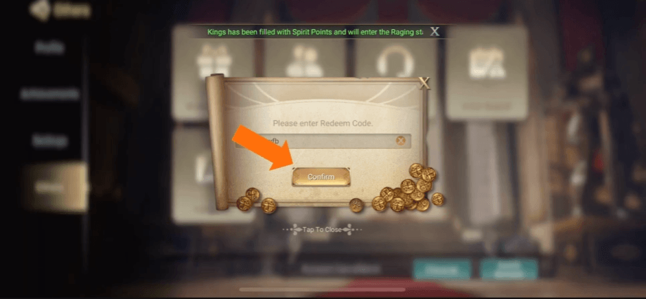 Click Confirm – rewards arrive immediately in in-game mail!