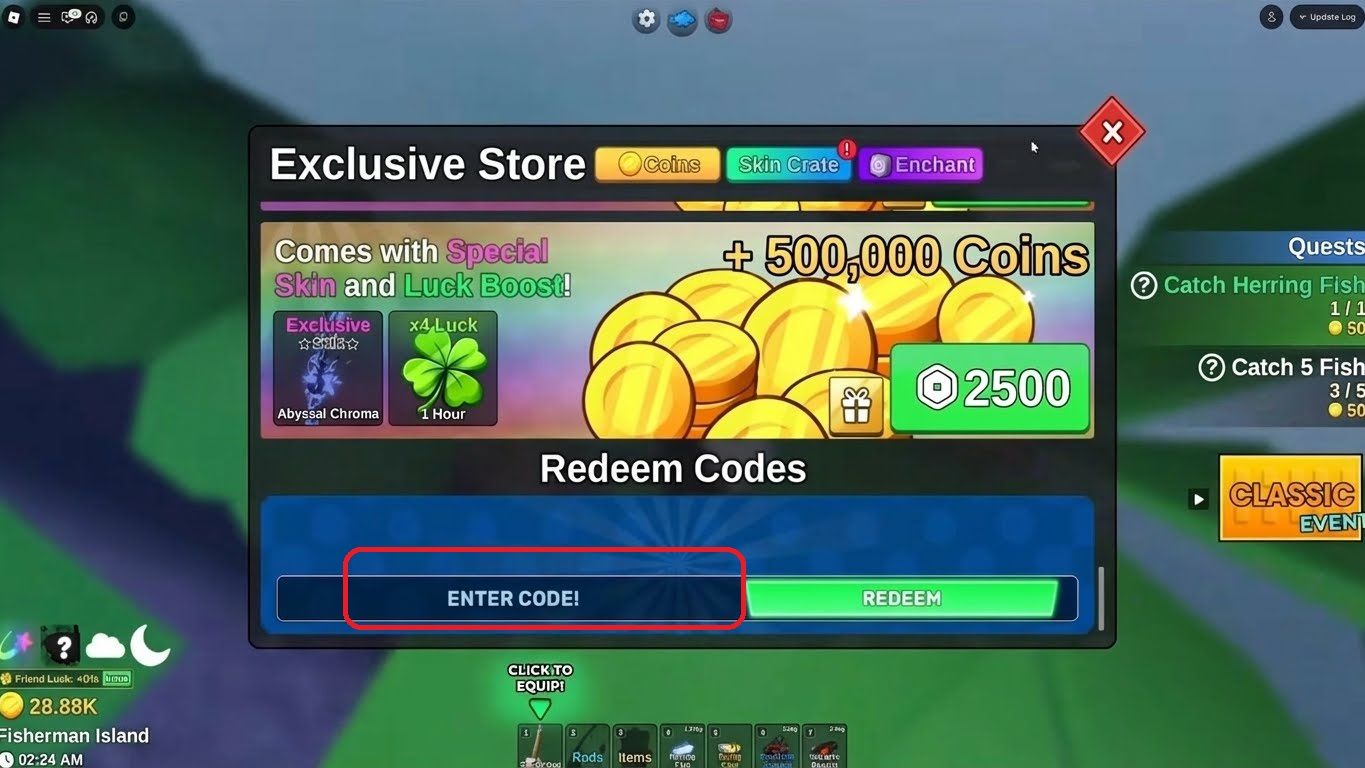Nach unten scrollen, Code aus Tabelle in Code-Eingabefeld einfügen.