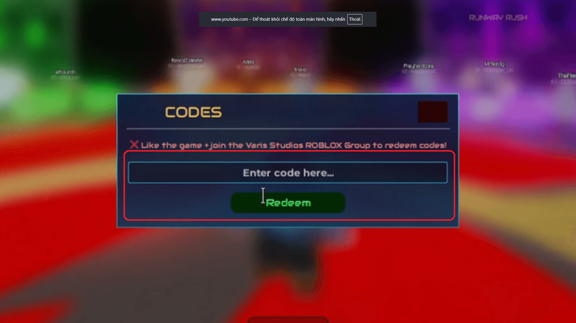 Paste Flashpoint Roblox code from table, click Redeem.