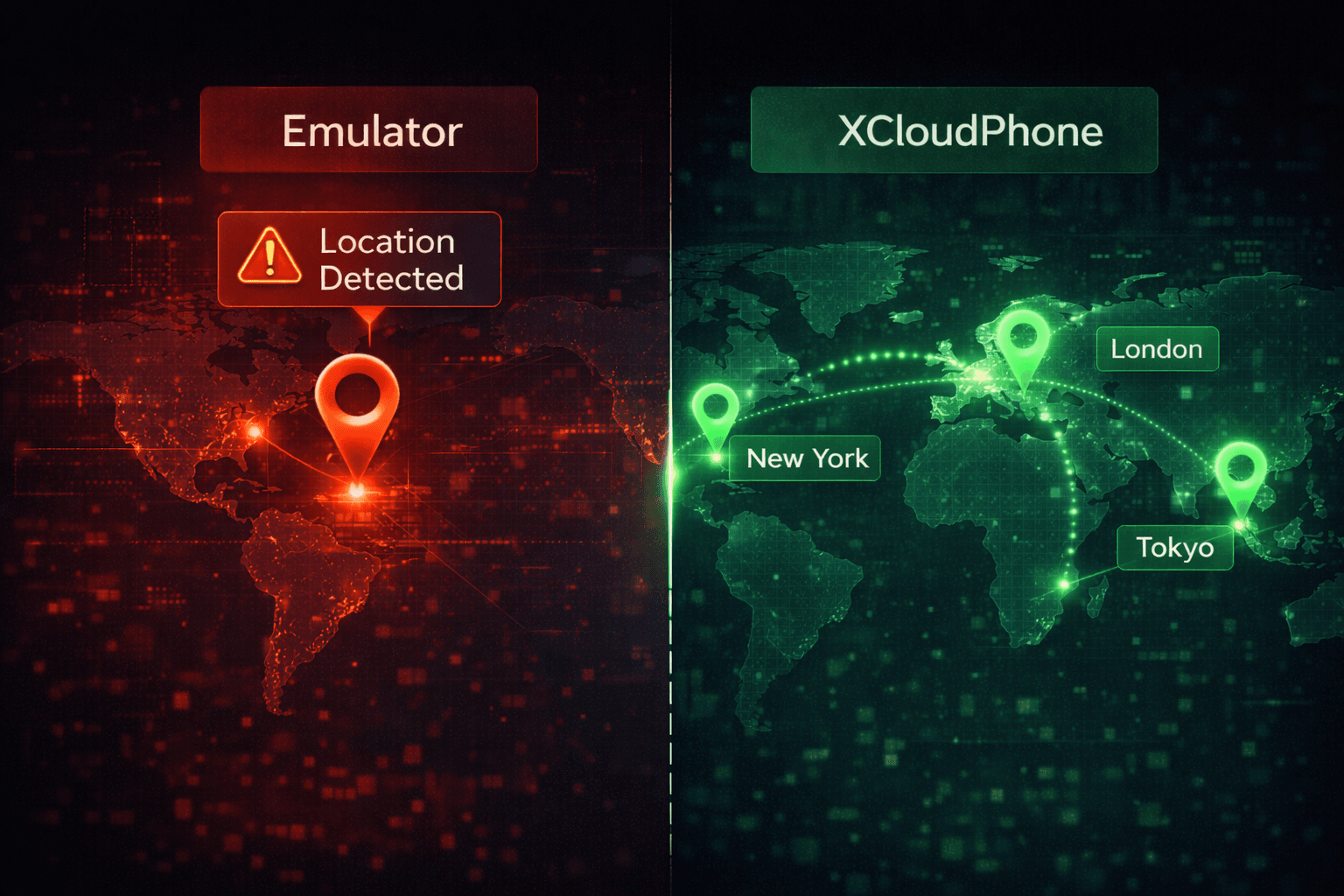 Reliable hardware-level GPS spoofing on XCloudPhone vs detectable software mocking in emulators