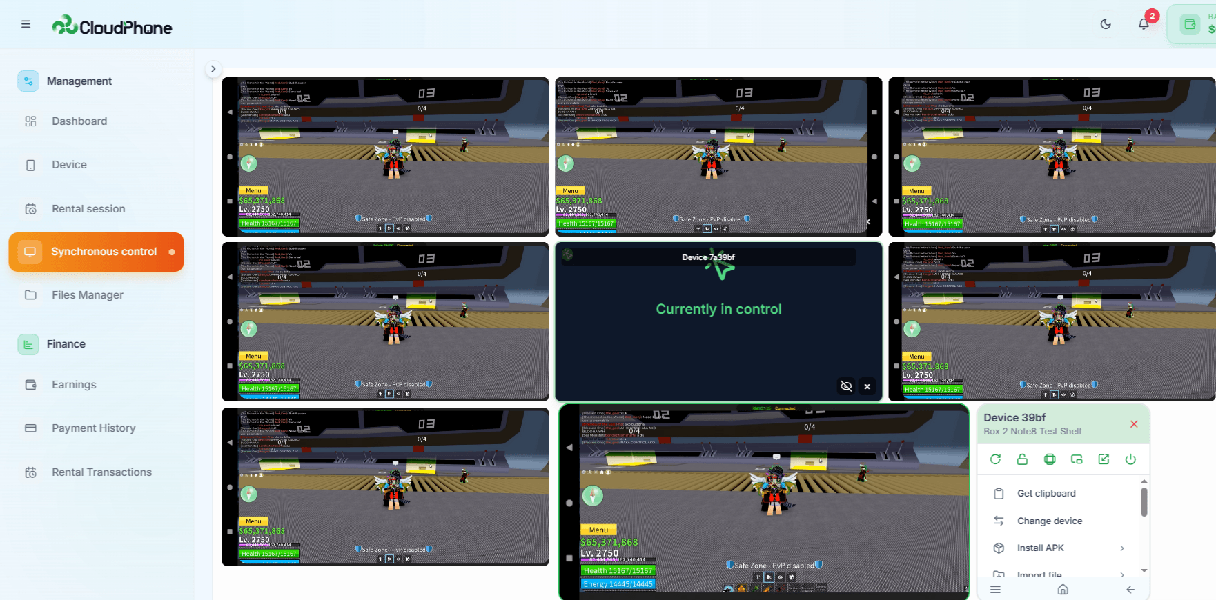 Fastest King Legacy Gem Farm on XCloudphone