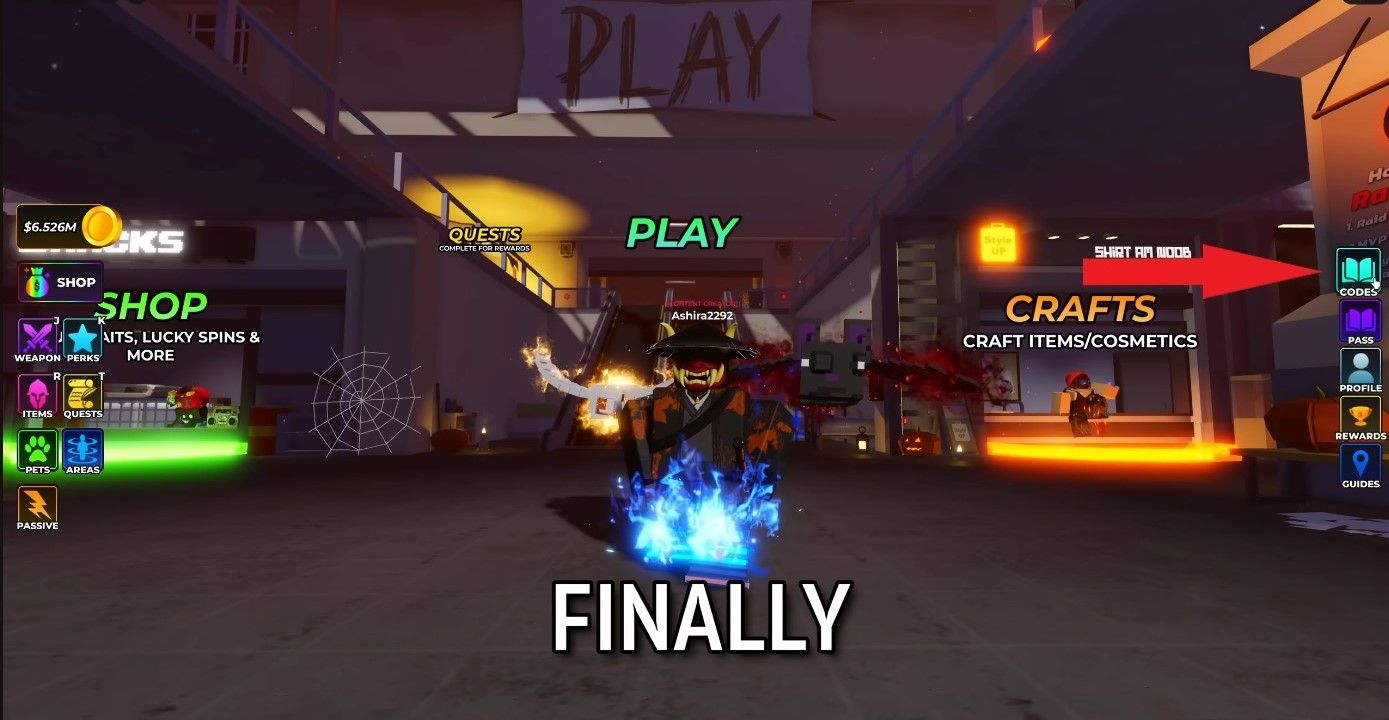 Step 2: Tap CODES (icon on right side of screen).