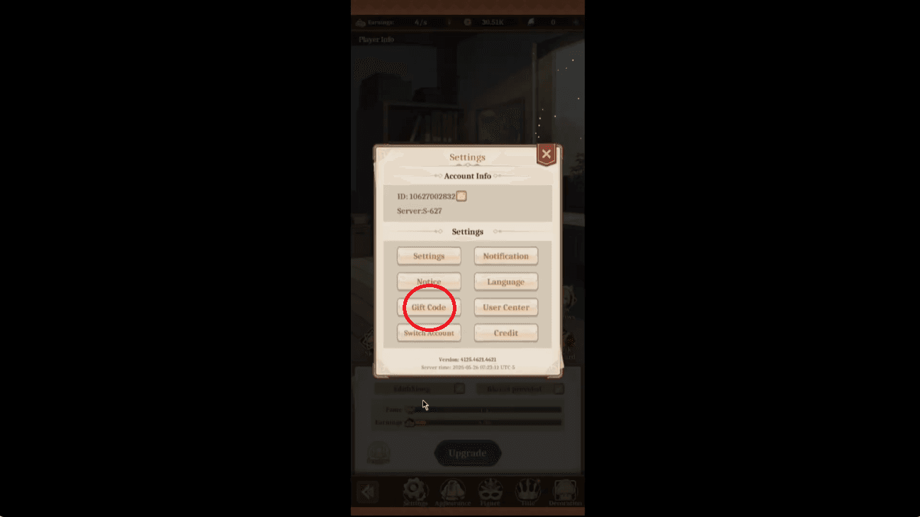Найдите Gift Code/Код для обмена, вставьте код из таблицы (осторожно копируйте).