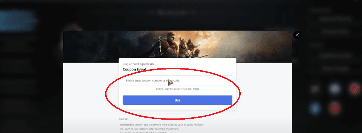 Copy code from table and paste into input box to prevent typos.