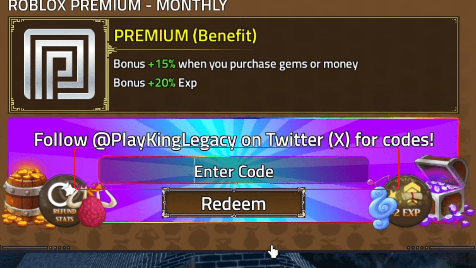 Faites défiler jusqu'en bas, collez le code dans la boîte Entrer le Code.