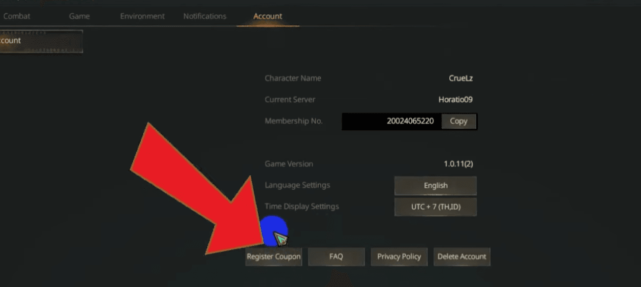 Pressionar Registrar Cupom na parte inferior.