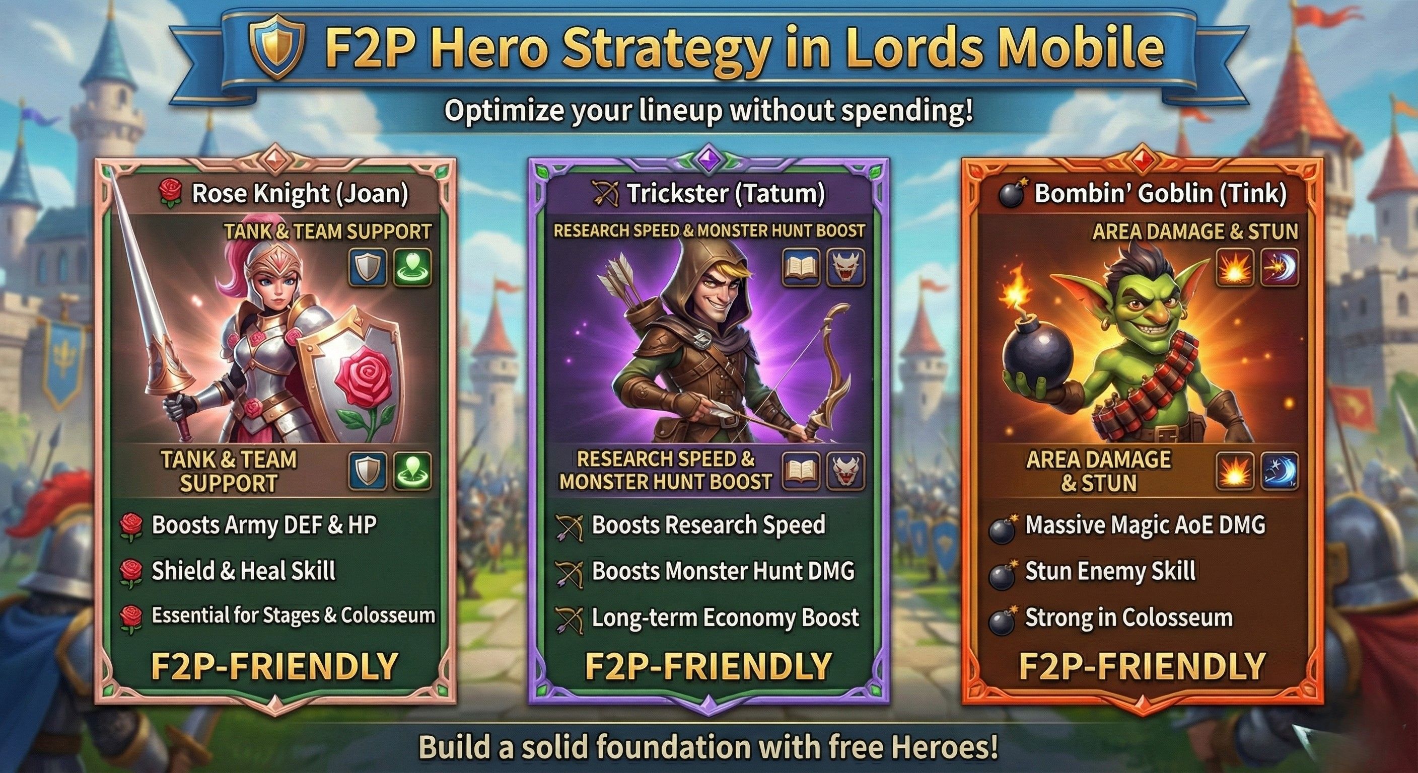 lords-mobile-f2p.jpg🦸‍♂️ Hero Strategy: The 'Divine' Trio for F2P Players