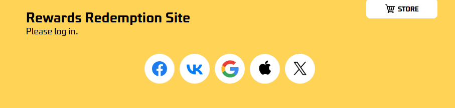 게임 계정으로 로그인(페이스북, 구글, 애플ID, VK 또는 X).