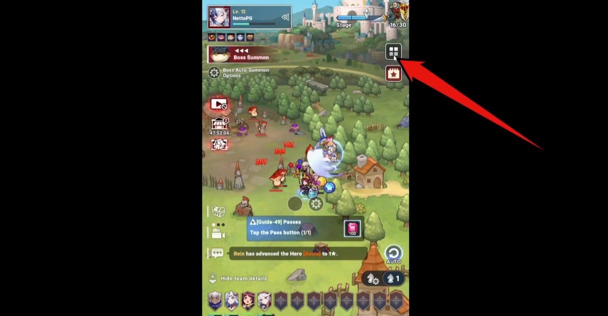 Step 2: Tap the 4-square icon at the top right.