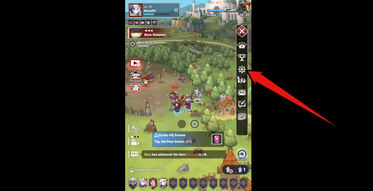 Step 3: Select Settings (gear icon).