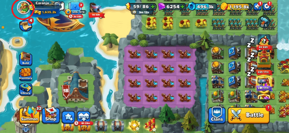 Toca ícono de Perfil (avatar en la esquina superior izquierda).