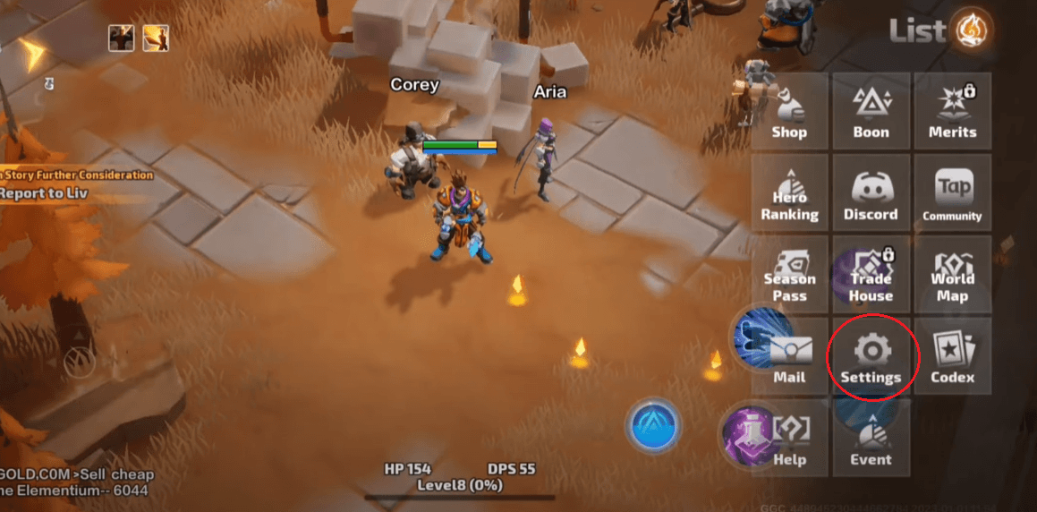 Chọn Settings > Tab Other.