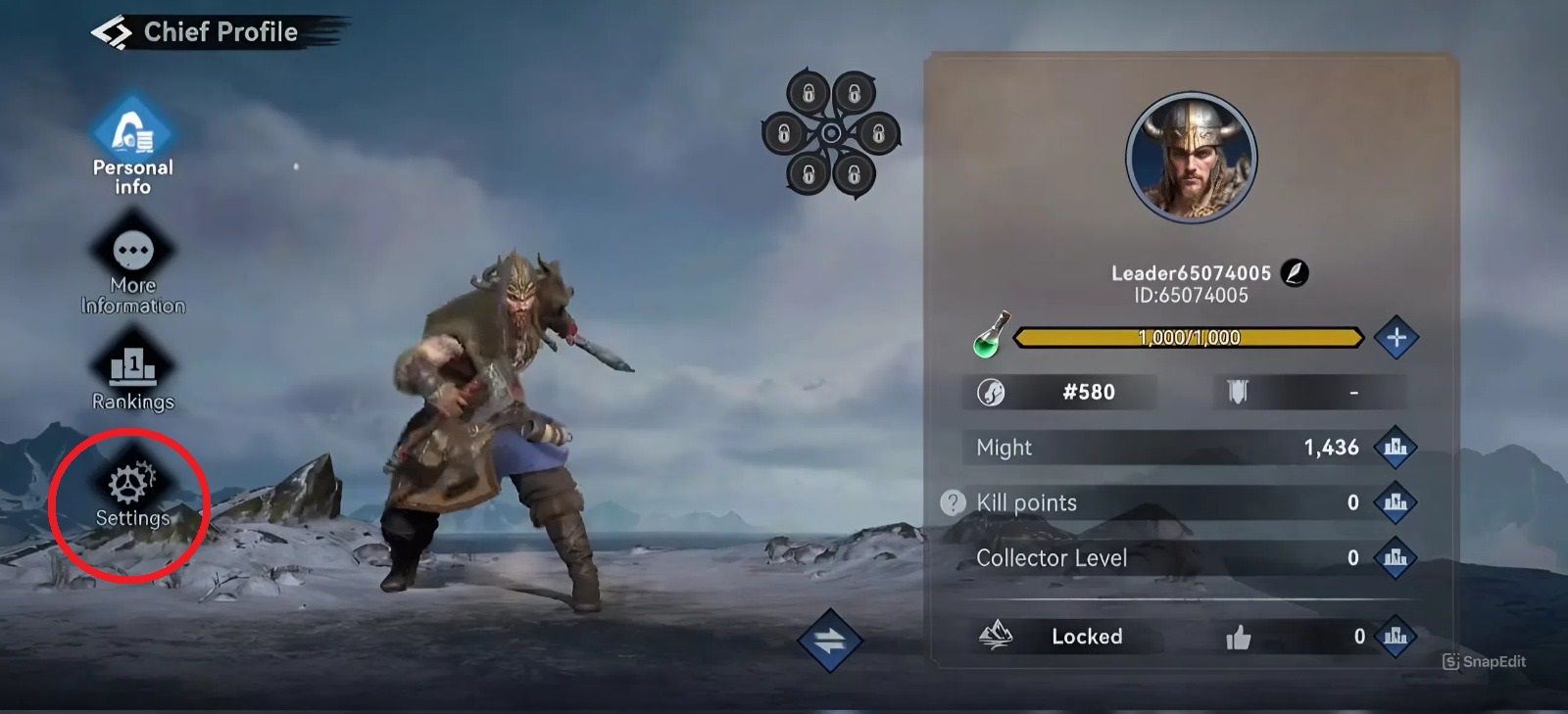 Select Settings (gear icon).