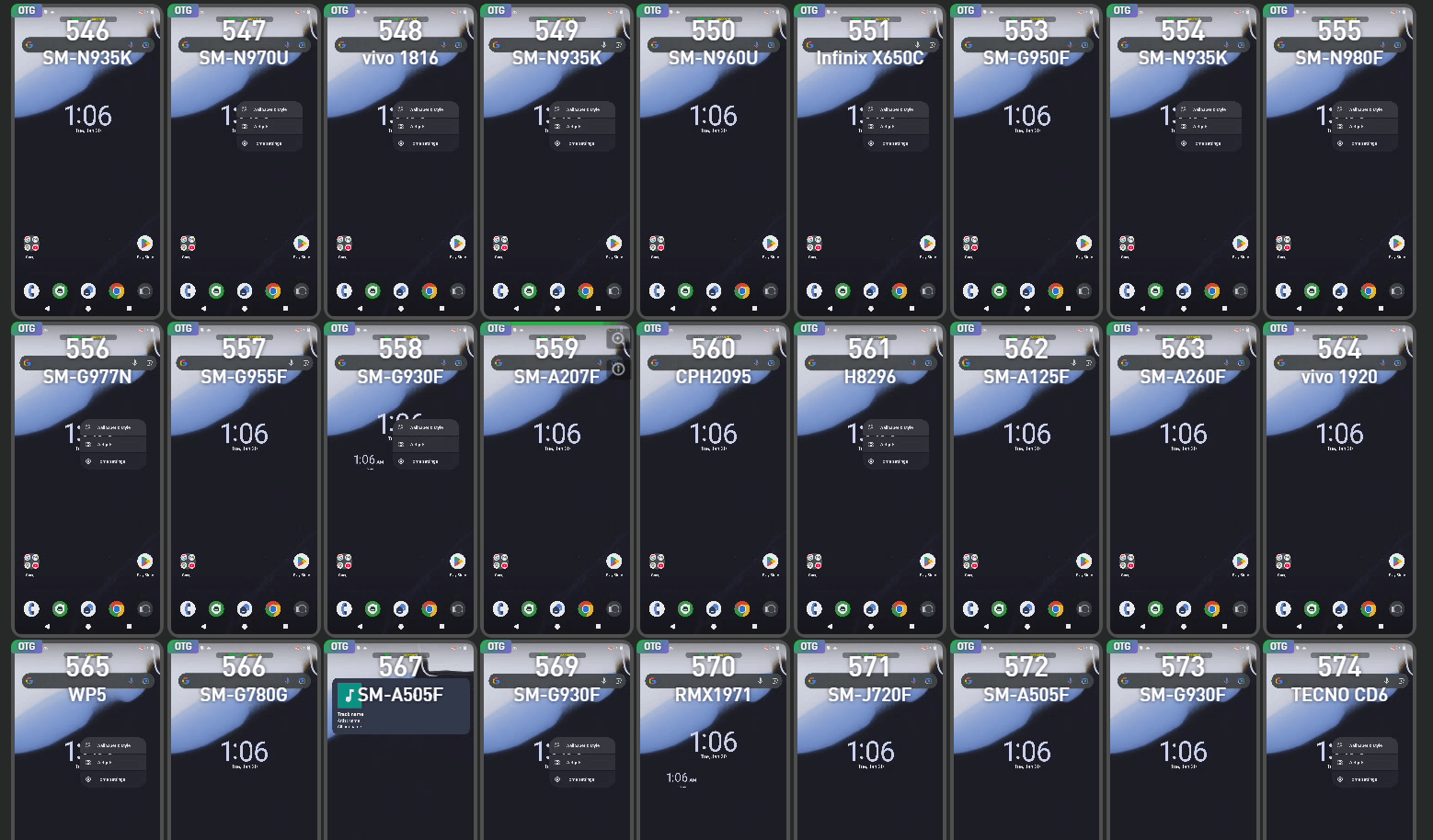XCloudPhone dashboard showing cloud phone management interface